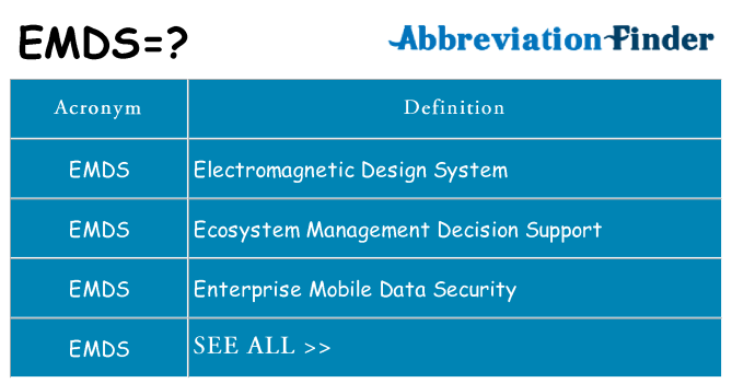 What does emds stand for
