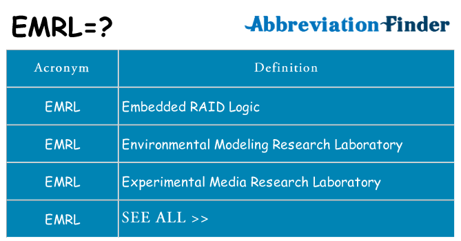 What does emrl stand for