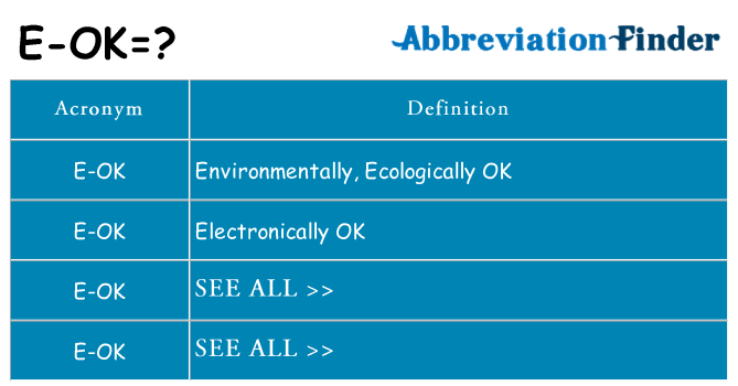 What does e-ok stand for
