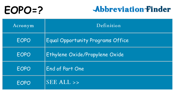 What does eopo stand for