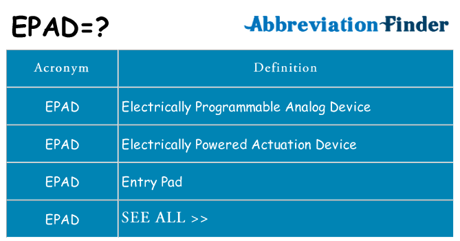 What does epad stand for