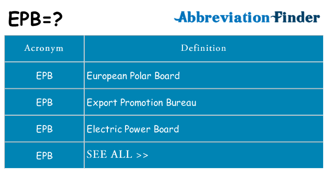What does epb stand for