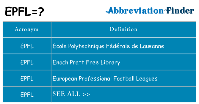 What does epfl stand for