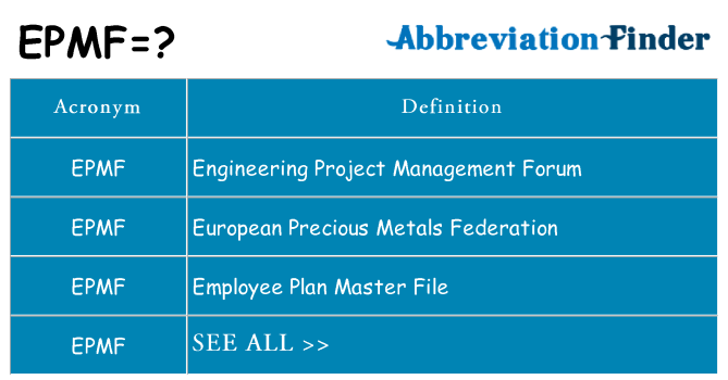 What does epmf stand for