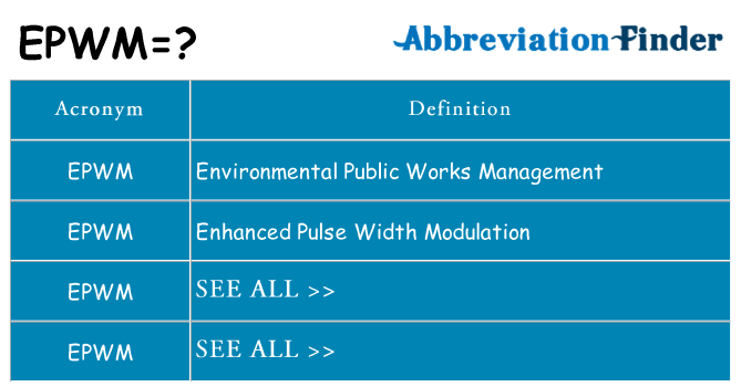 What does epwm stand for