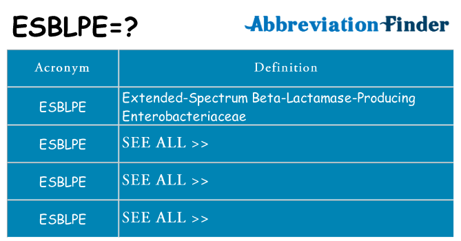 What does esblpe stand for