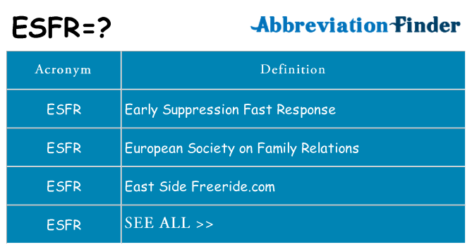 What does esfr stand for