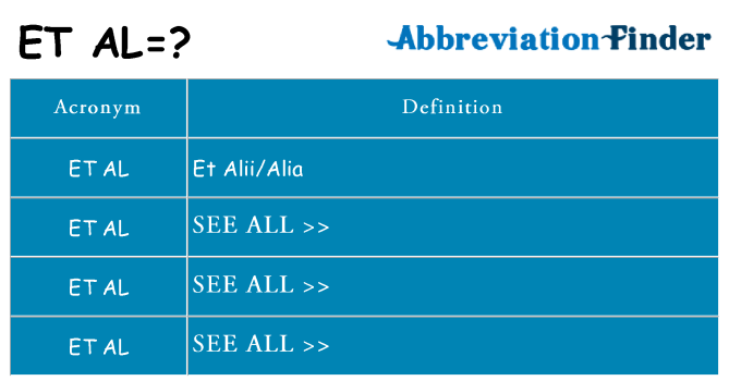 What does et-al stand for