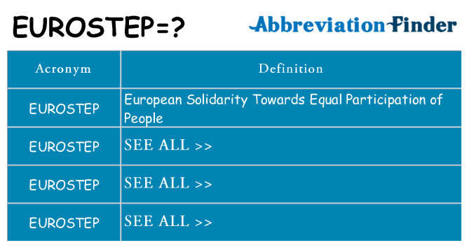 What does eurostep stand for