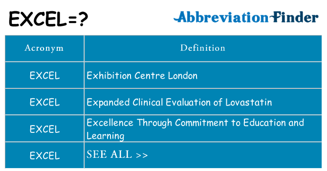 What does excel stand for