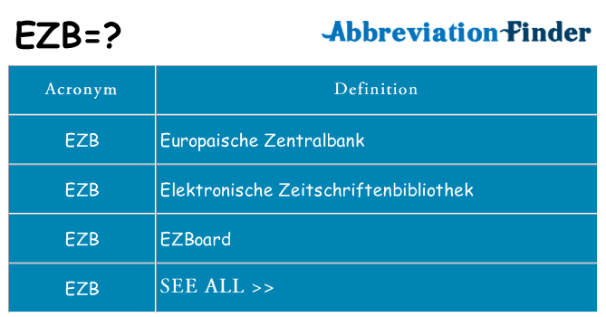 What does ezb stand for