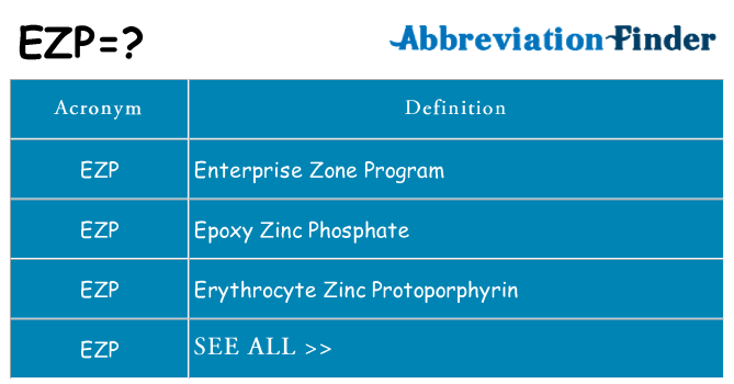 What does ezp stand for