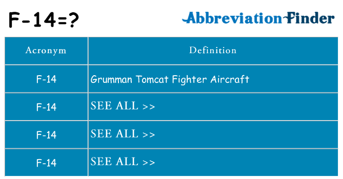 What does f-14 stand for
