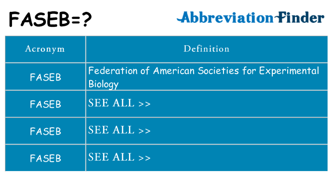 What does faseb stand for