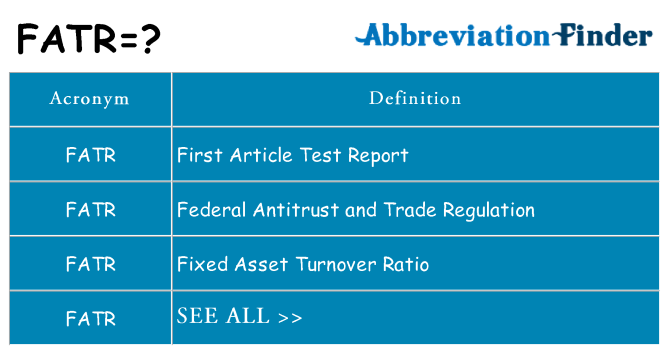 What does fatr stand for