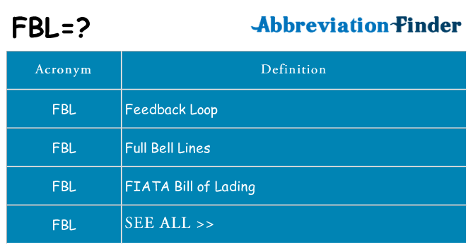 What does fbl stand for