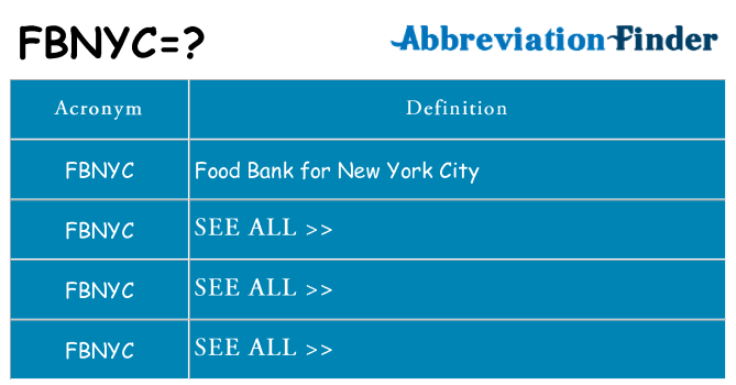 What does fbnyc stand for