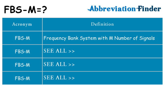 What does fbs-m stand for