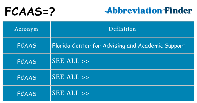 What does fcaas stand for