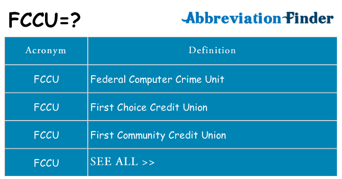 What does fccu stand for