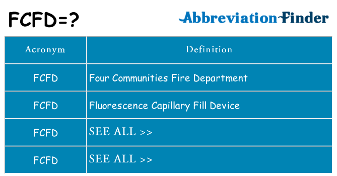 What does fcfd stand for