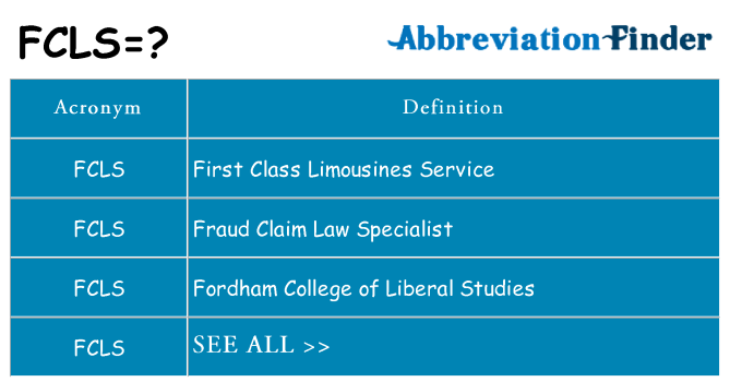 What does fcls stand for