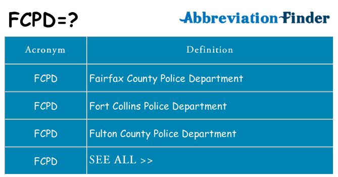 What does fcpd stand for