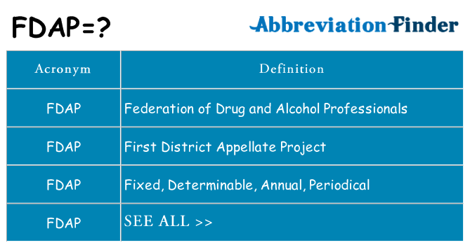 What does fdap stand for