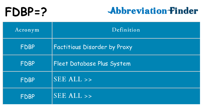 What does fdbp stand for