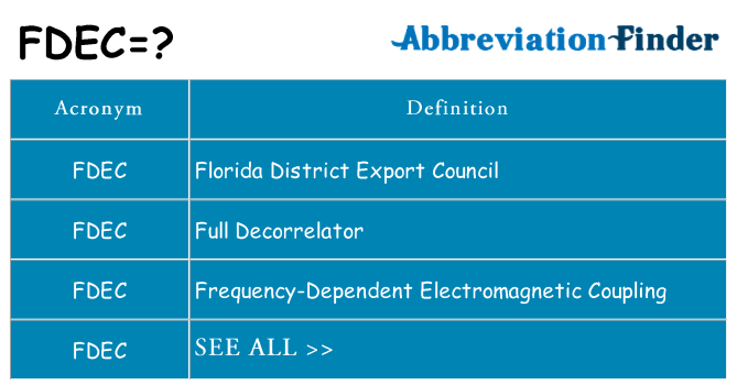 What does fdec stand for