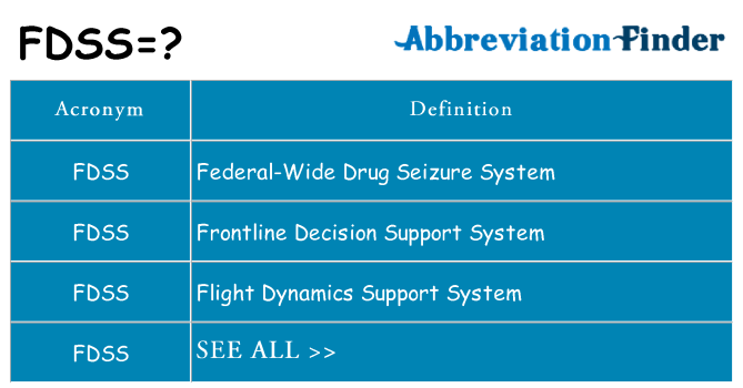 What does fdss stand for