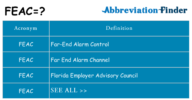 What does feac stand for