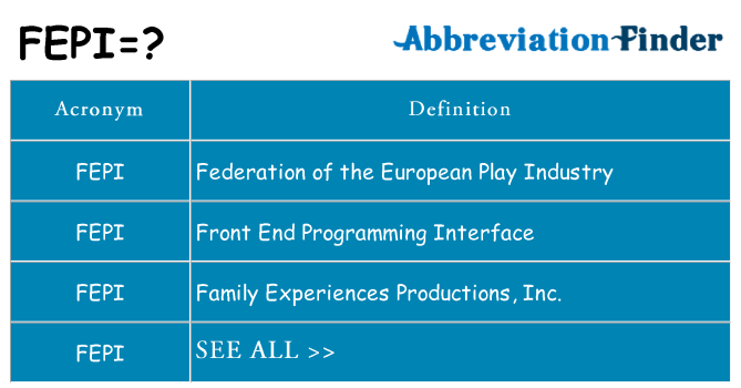 What does fepi stand for