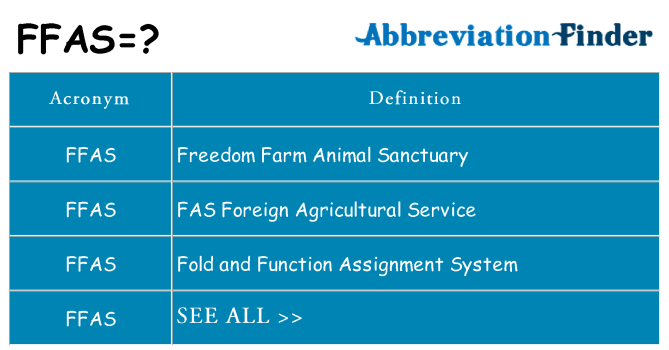 What does ffas stand for