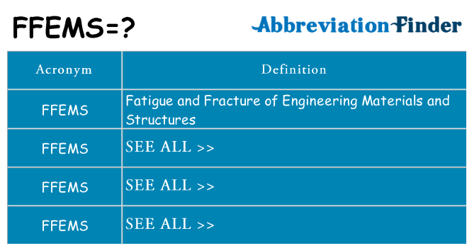 What does ffems stand for