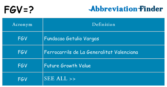 What does fgv stand for