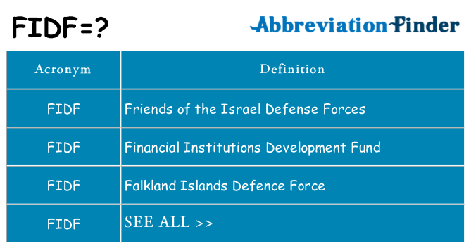 What does fidf stand for