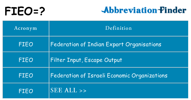 What does fieo stand for