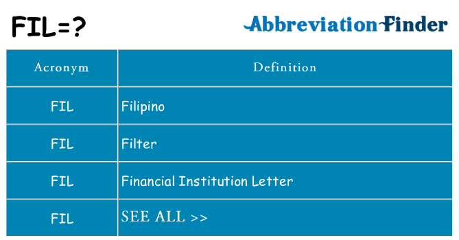 What does fil stand for