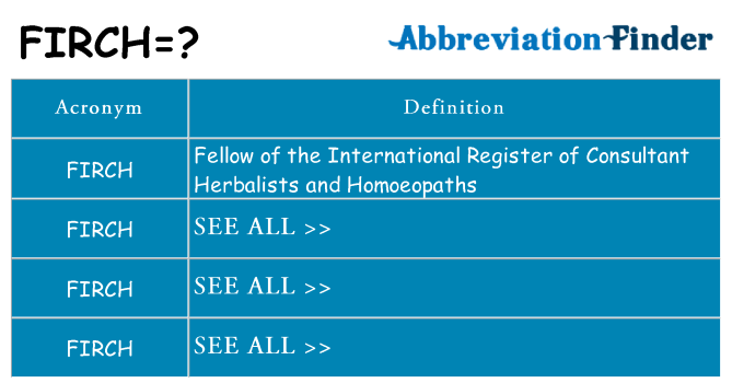 What does firch stand for