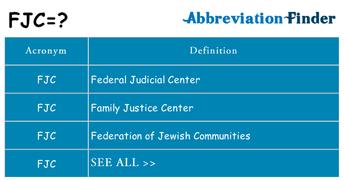 What does fjc stand for