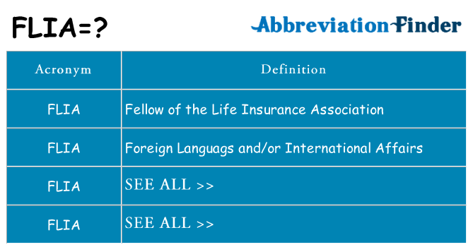 What does flia stand for