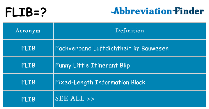 What does flib stand for