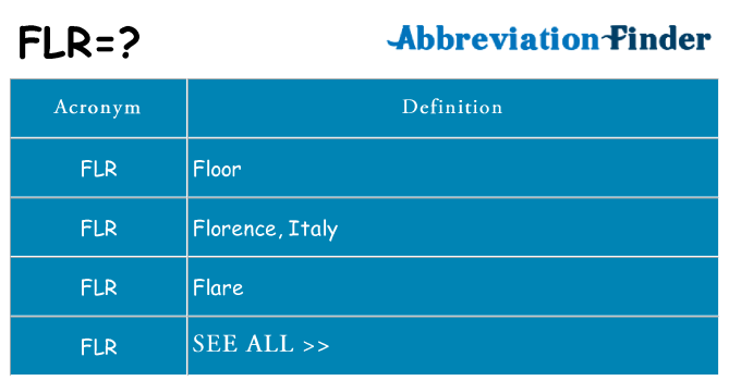 What does flr stand for