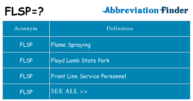 What does flsp stand for