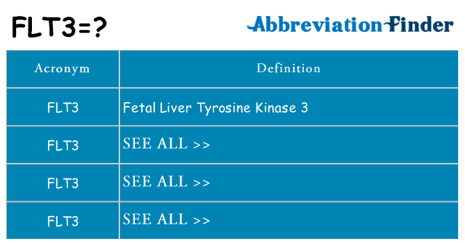 What does flt3 stand for