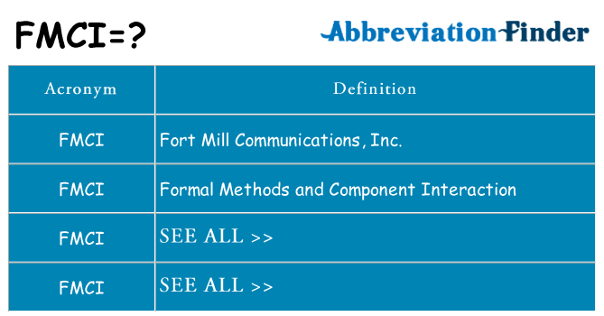 What does fmci stand for