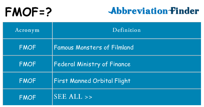 What does fmof stand for
