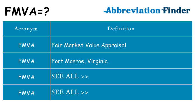 What does fmva stand for