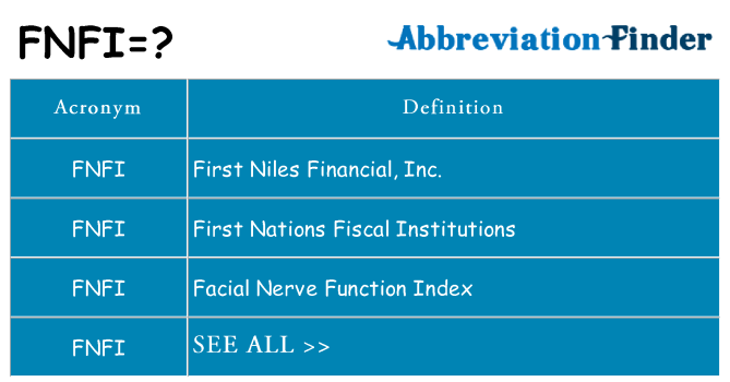 What does fnfi stand for